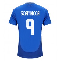 Italien Gianluca Scamacca #9 Hemmatröja EM 2024 Korta ärmar